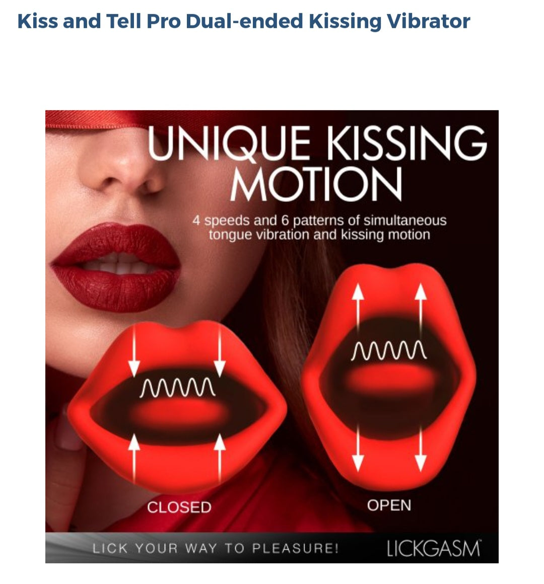 Kiss And Tell Pro Dual-Ended Kissing Vibrator