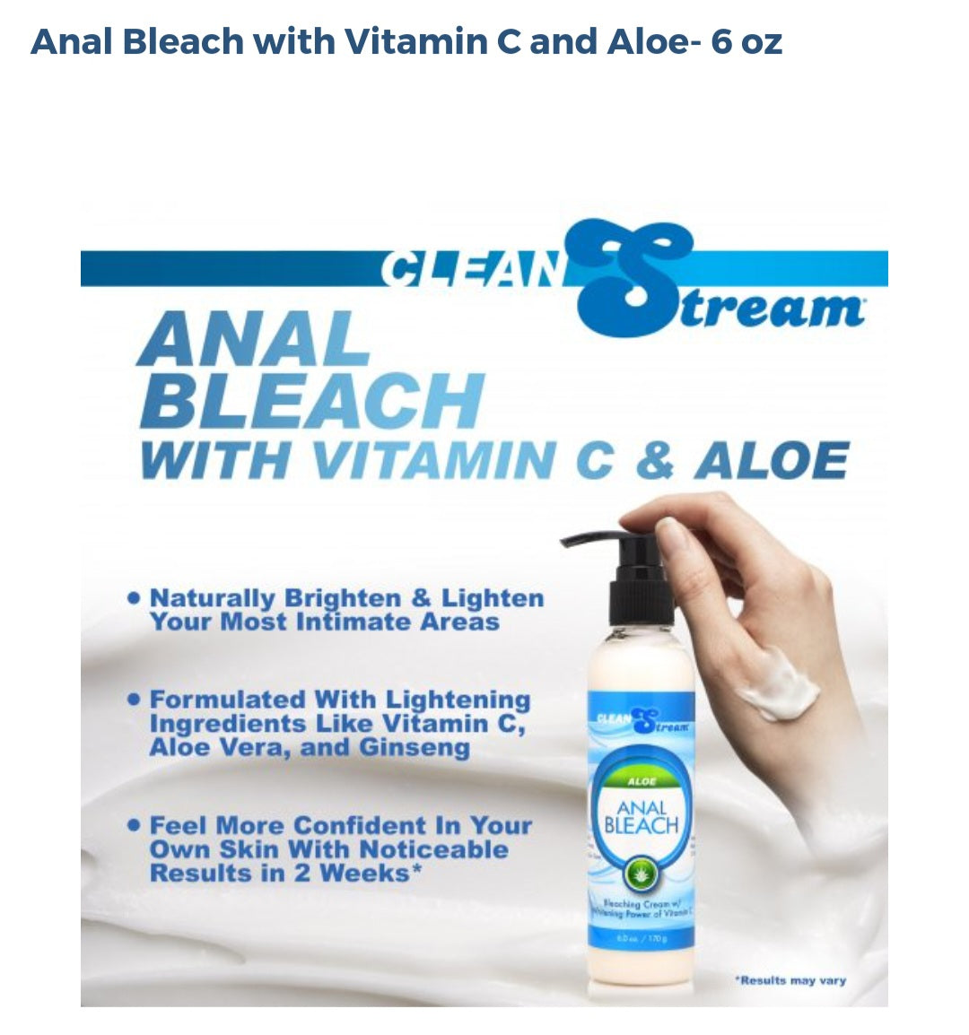 Anal Bleach With Vitamin C & Aloe - 6oz