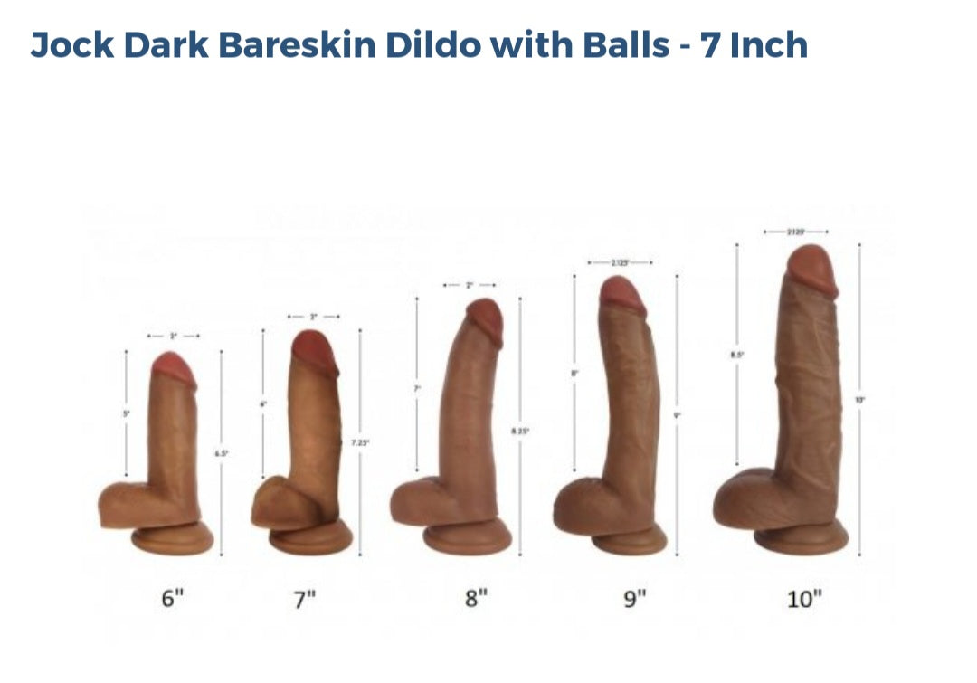 Jock Bareskin Dildo With Balls - 7 Inch