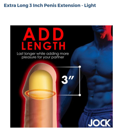 Extra Long 3 Inch Penis Extennsion - Light