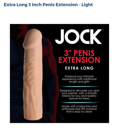 Extra Long 3 Inch Penis Extennsion - Light