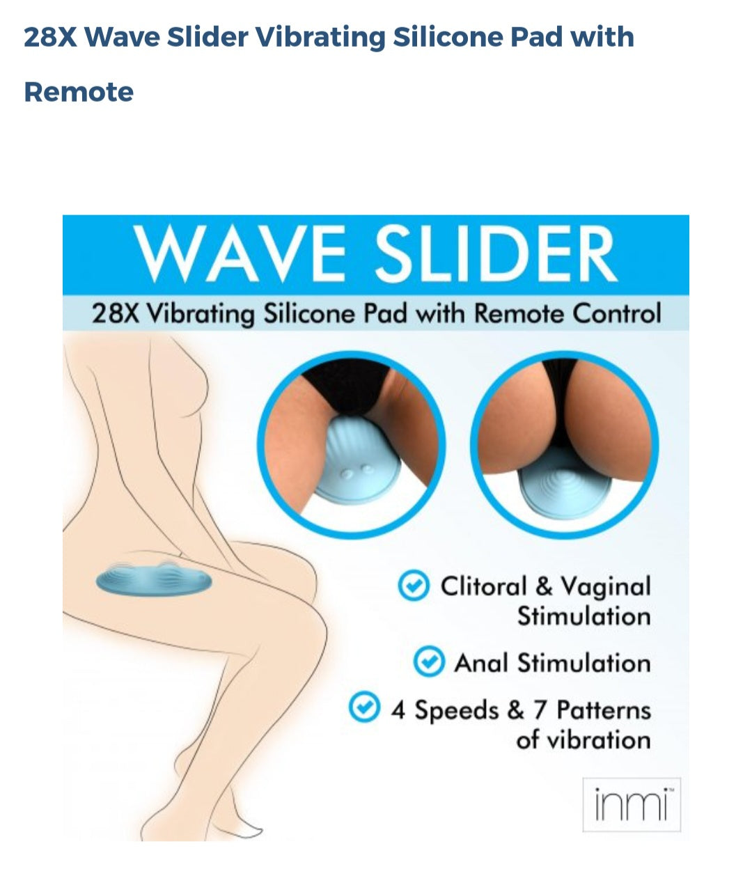28X Wave Slider Vibrating Silicone Pad With Remote