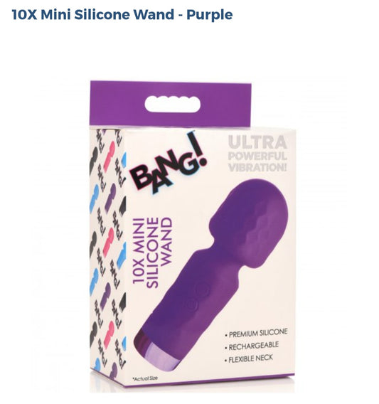 10× Mini Silicone Wand-Purple