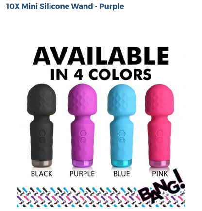 10× Mini Silicone Wand-Purple