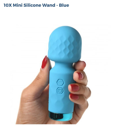 10× Mini Silicone Wand-Light Blue