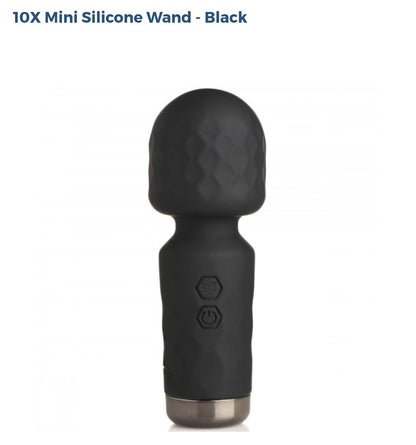 10× Mini Silicone Wand-Black