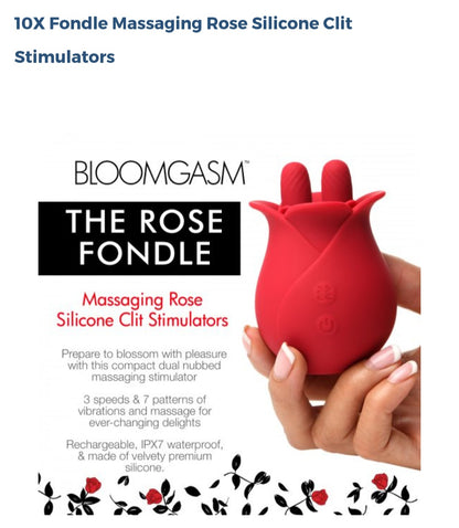 10× Massaging Rose Bloomgasm The Rose Fondle