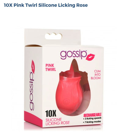 10× Pink Twirl Silicone Licking Rose