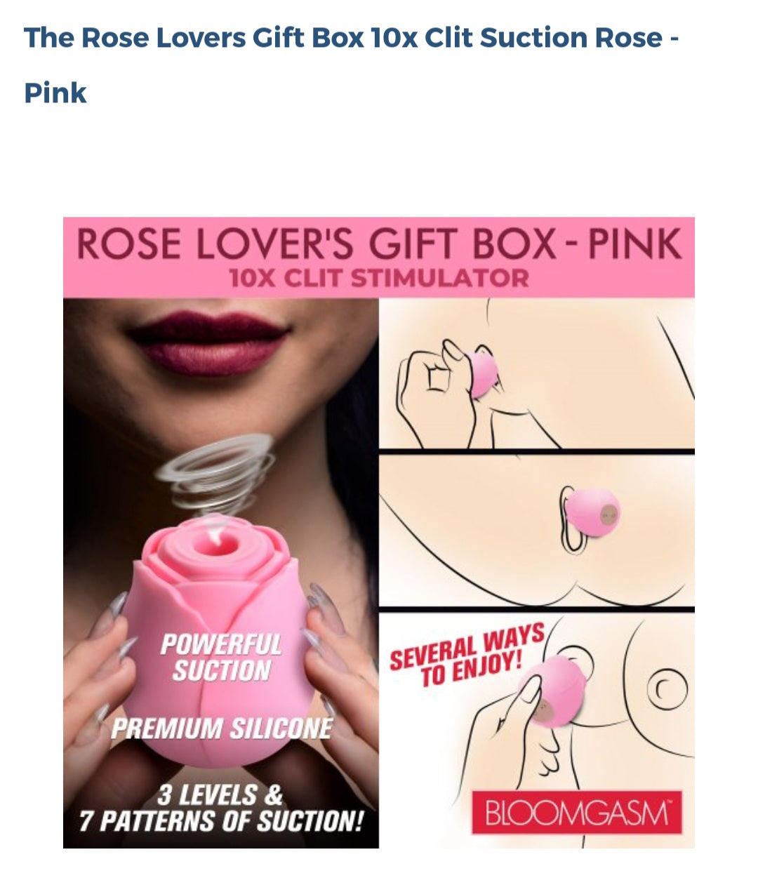 The Rose Lovers Gift Box Clit Suction Rose-Pink