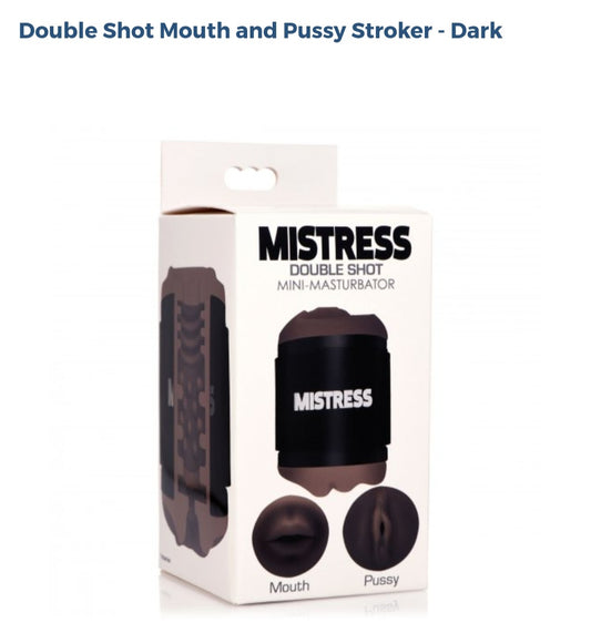 Double Shot Mouth And Pussy Stroker-Melanated