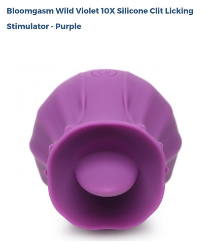 Bloomgasm Wild Violet 10× Silicone Clit Licker Simulator-Purple