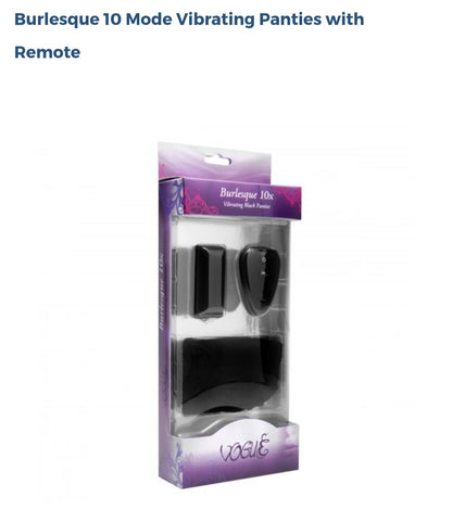 Burlesque 10 Mode Vibrating Panties With Remote