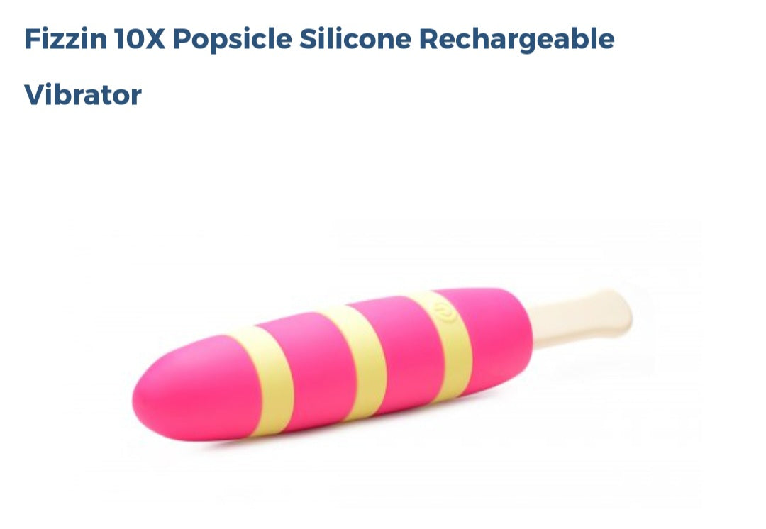 Copy of Fizzin 10x Popsicle Silicone Rechargeable-Red Vibrator