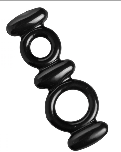 Dual Ball & Cock Ring (Stretchable)