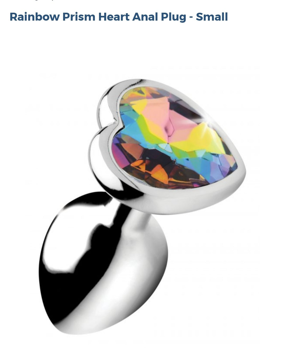 Booty Sparks Rainbow 🌈 Prism Heart ❤ Shaped Anal Plug-Small