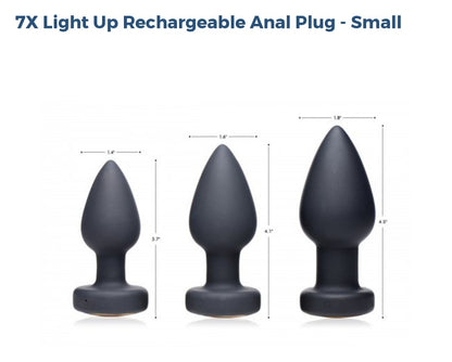 Booty Sparks 7x Light Up Rechargeable Anal Plug-Small