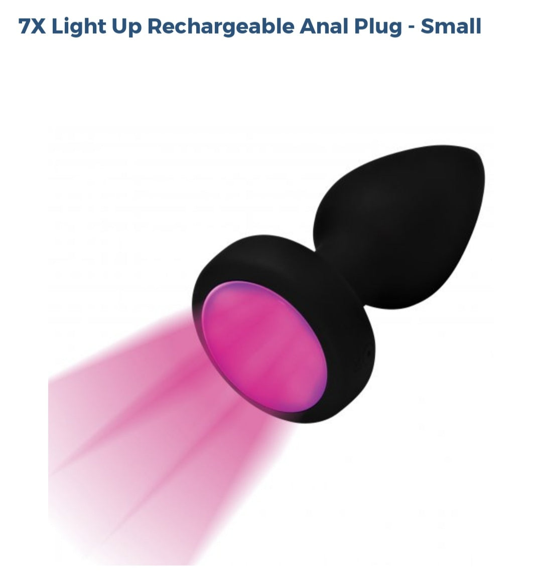 Booty Sparks 7x Light Up Rechargeable Anal Plug-Small