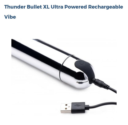 Master Series Thunder Bullet XL Ultra Powered Rechargeable Vibe
