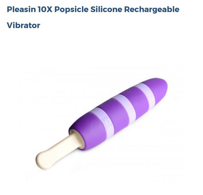 Fizzin 10x Popsicle Silicone Rechargeable-Purple Vibrator