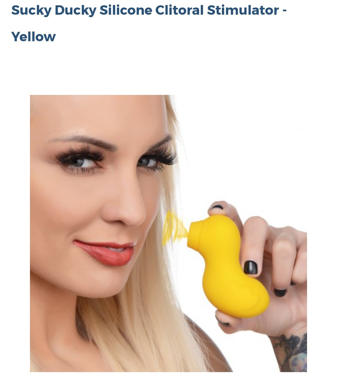 Sucky Ducky Silicone Clitoral Stimulator-Yellow