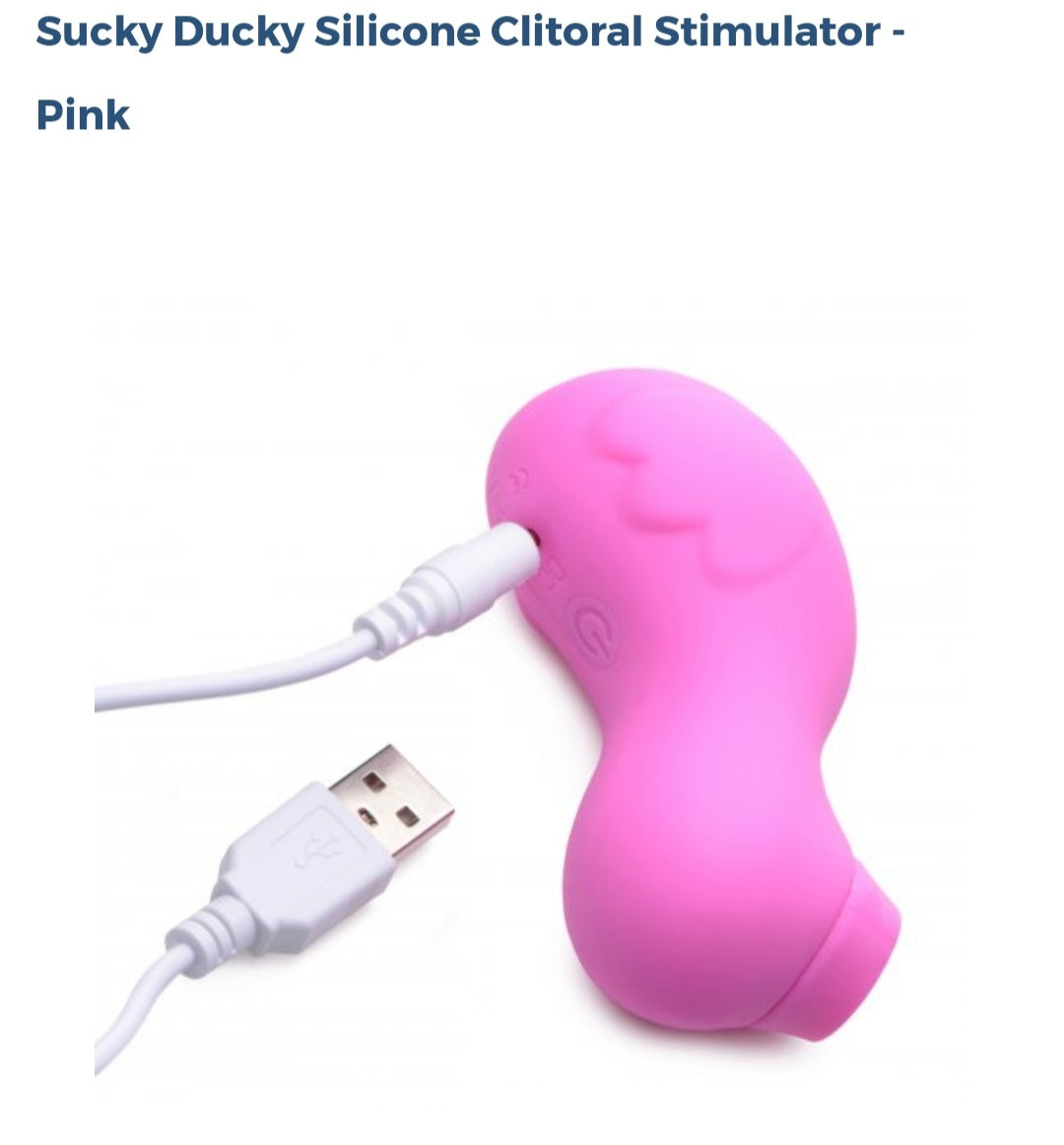 Sucky Ducky Silicone Clitoral Stimulator-Pink
