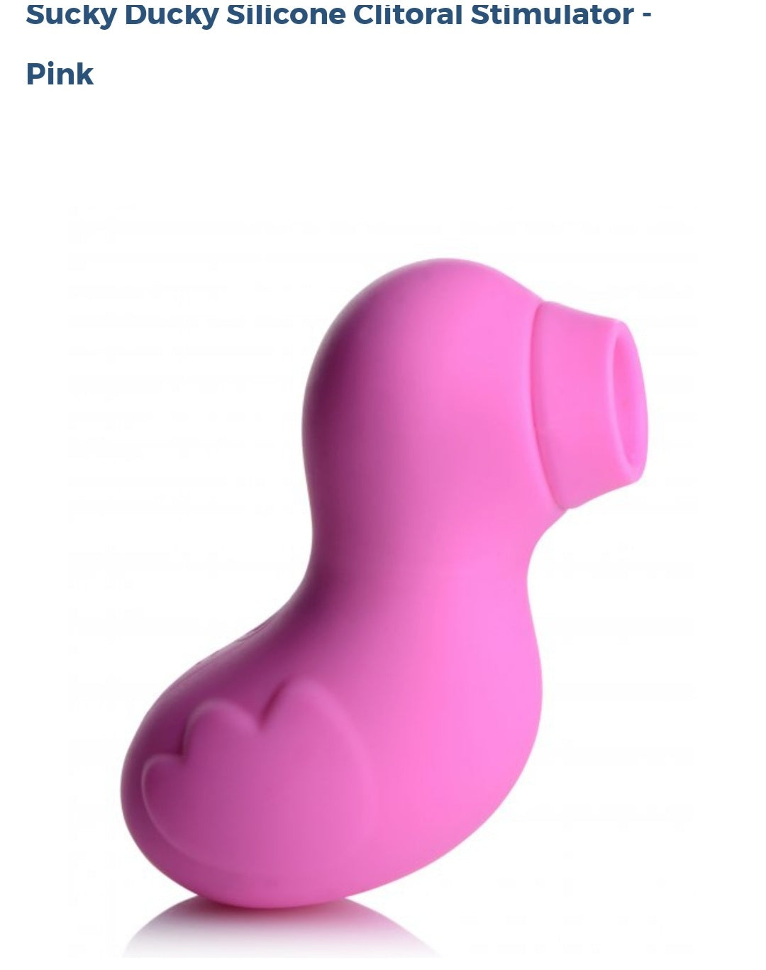Sucky Ducky Silicone Clitoral Stimulator-Pink
