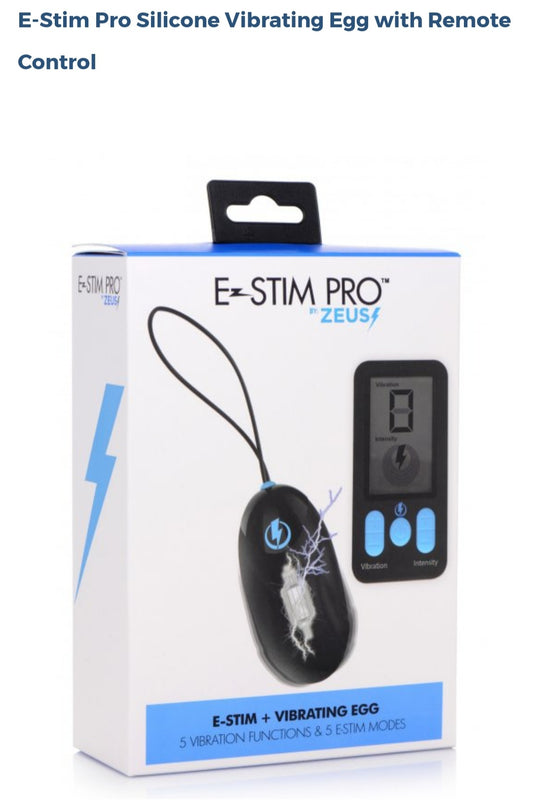 E-Stim Pro Silicone Vibrating Egg With Remote-Control
