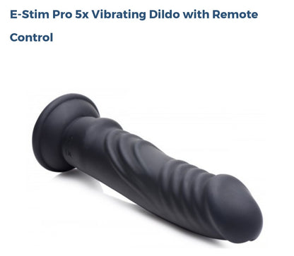 E-Stim Pro 5X Vibrating Dildo With Remote-Control