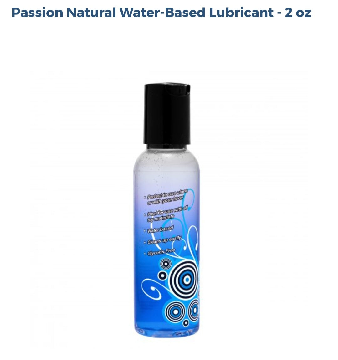 Passion Natural Water-Based Lubricant 2OZ