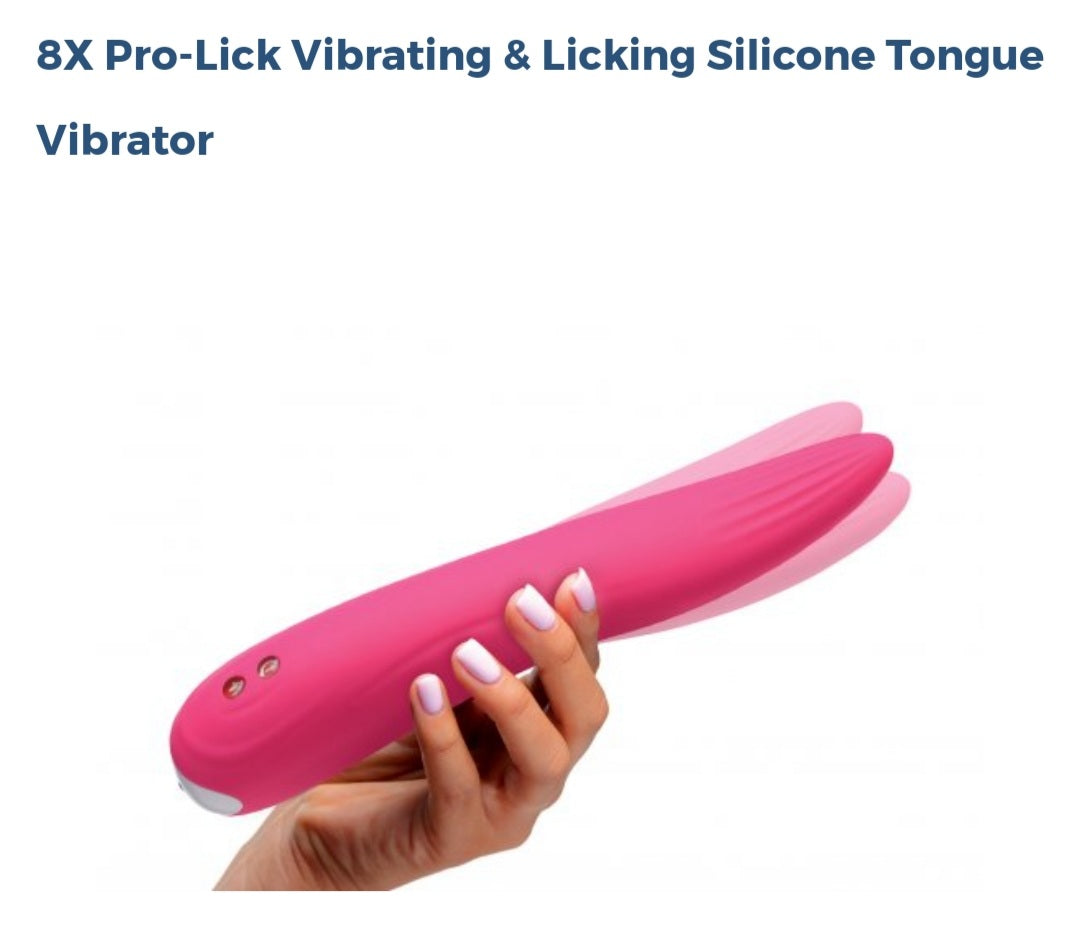 8X Pro-Lick Vibrating & Licking Silicone Tongue Vibrator 👅
