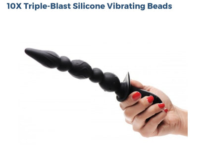 10X Triple-Blast Silicone Vibrating Beads