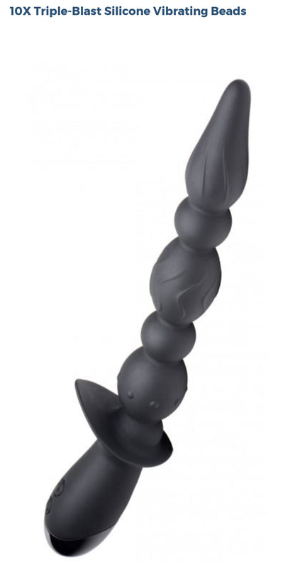 10X Triple-Blast Silicone Vibrating Beads