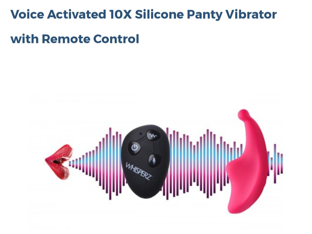 Voice Activated 10X Silicone Panty Vibrator With Remote-Control