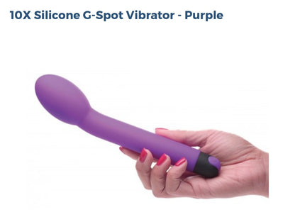 10X Silicone G-Spot Vibrator-Purple