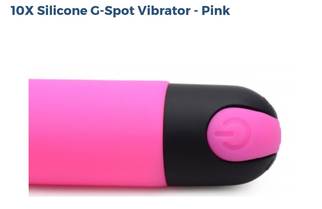 10X Silicone G-Spot Vibrator-Pink