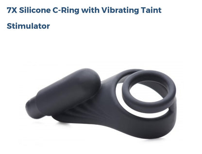 7X Silicone C-Ring With Vibrating Taint Stimulator