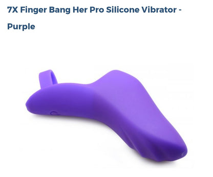 7X Finger Bang Her Pro Silicone Vibrator-Purple
