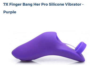 7X Finger Bang Her Pro Silicone Vibrator-Purple