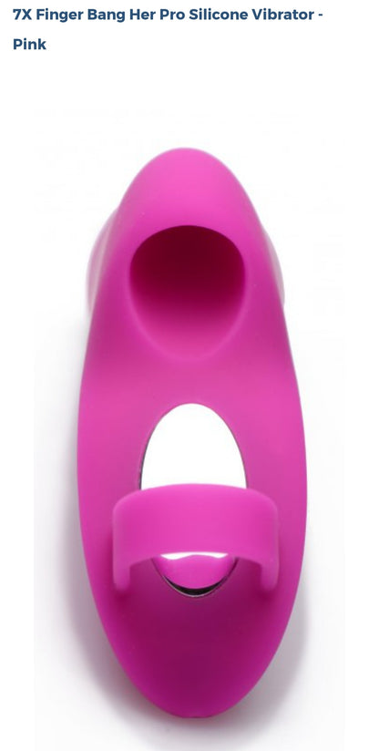 7X Finger Bang Her Pro Silicone Vibrator-Pink