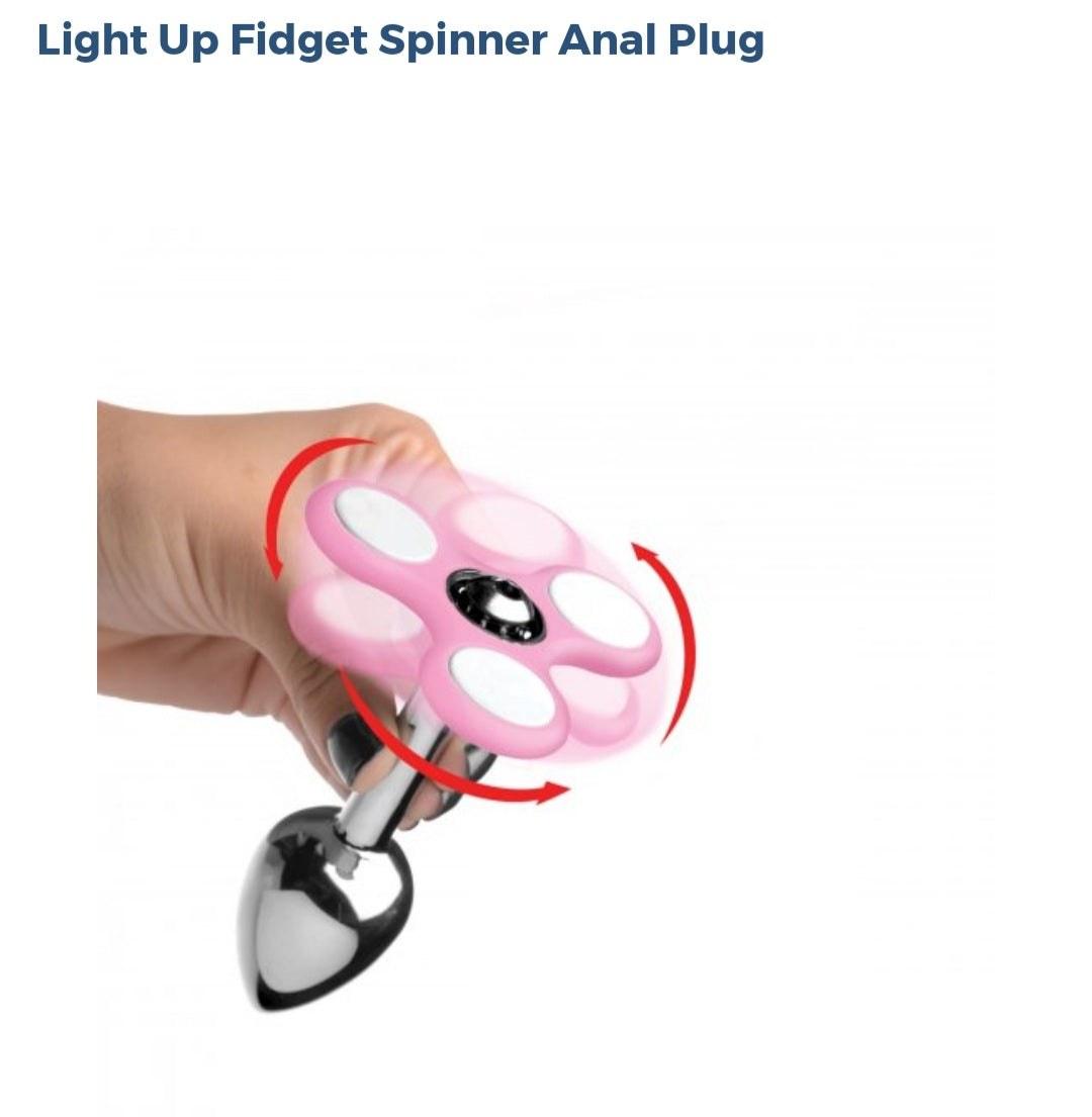 Light Up Fidget Spinner Anal Plug
