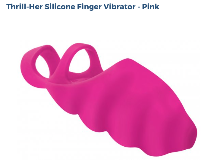 Thrill-Her Silicone Finger Vibrator In Pink